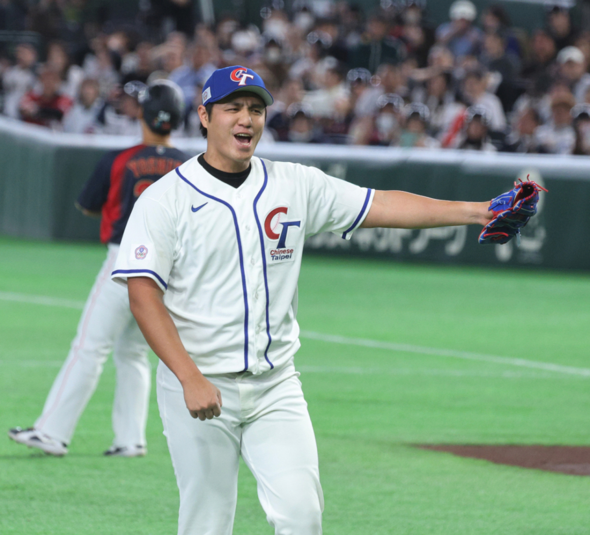 대만 우완투수 정하오춘이 6일 도쿄돔에서 열린 2026WBC 도쿄POOL 대만과 일본경기에서 선발역투하고 있다.  2026.03.06. /사진=강영조 cameratalks@