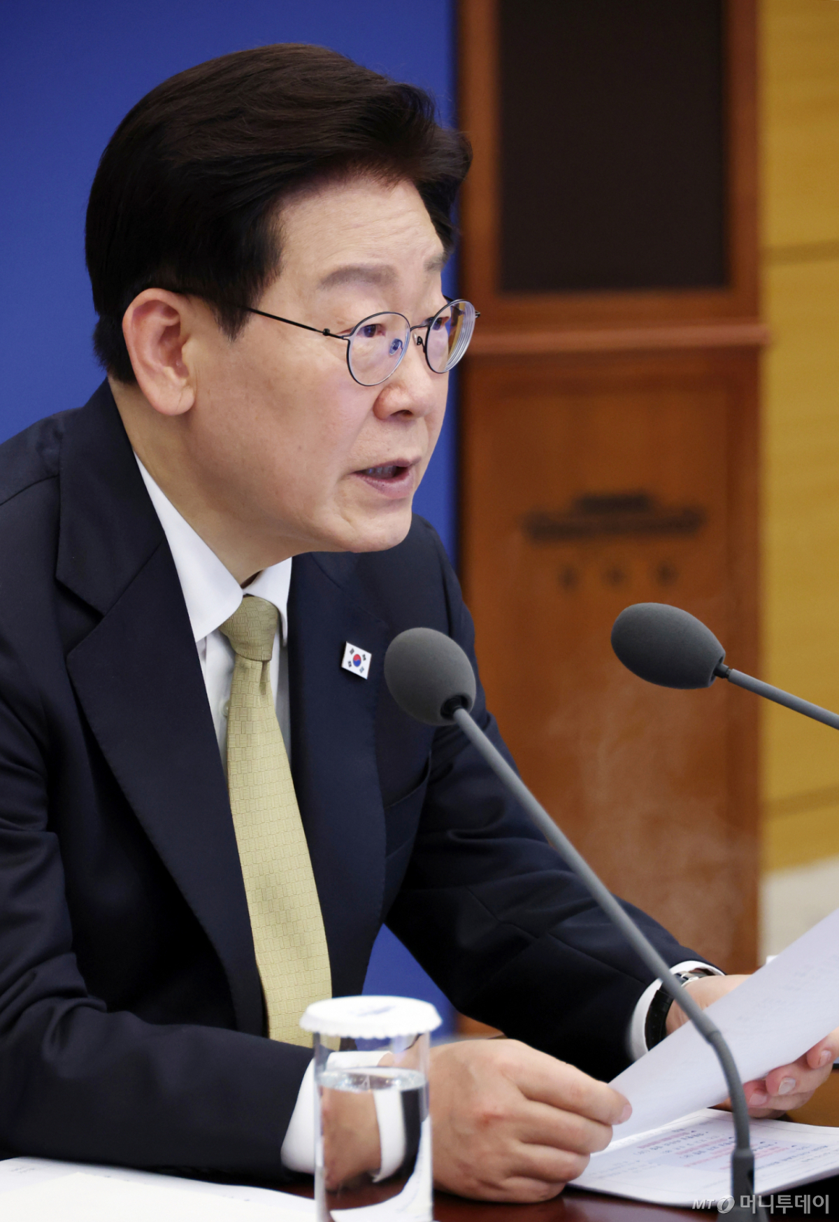 [서울=뉴시스] 최동준 기자 = 이재명 대통령이 14일 청와대에서 열린 수석보좌관회의에서 발언하고 있다. (청와대통신사진기자단) 2026.05.14. photocdj@newsis.com /사진=
