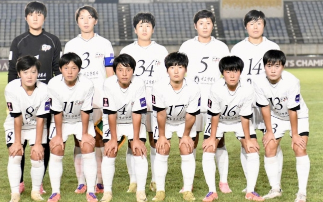 지난해 11월 미얀마에서 열린 수원FC위민전에 나선 북한 내고향여자축구단. /사진=AFC 제공