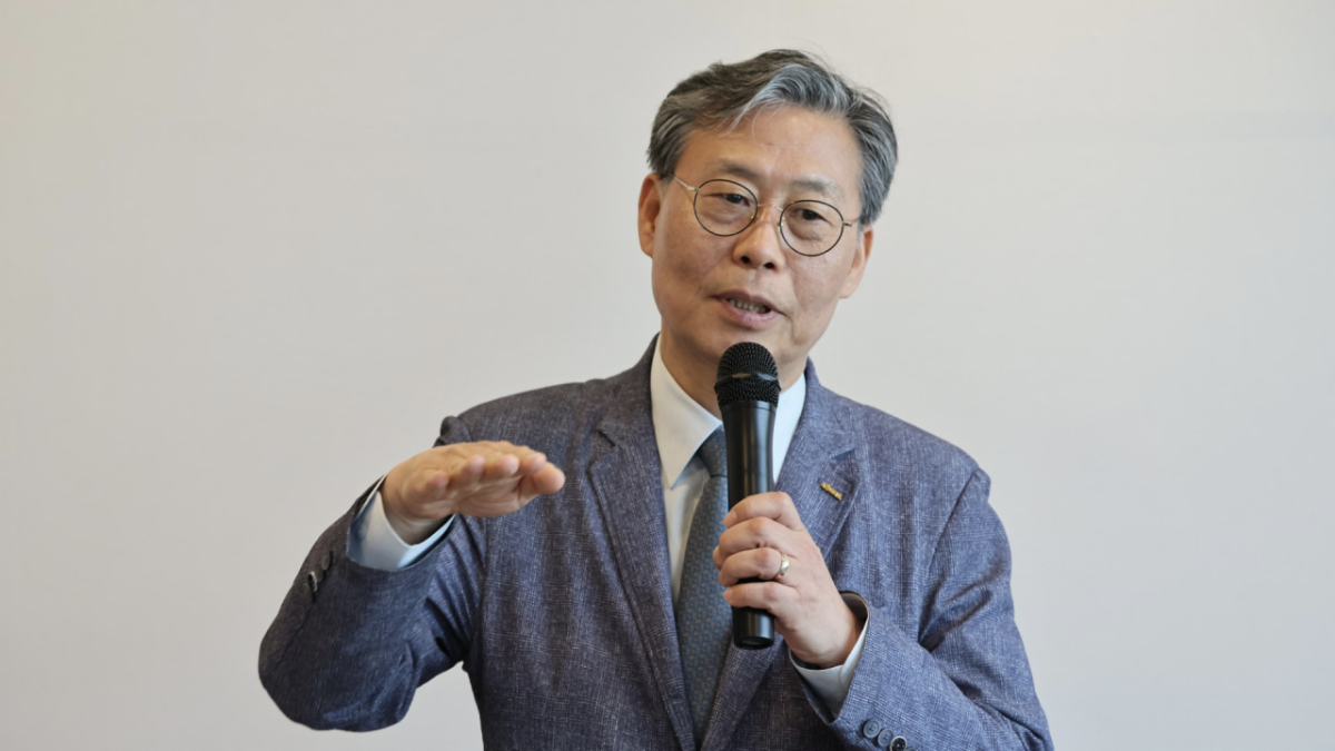 김태승 코레일 사장이 14일 기자간담회에서 발언하고 있다. 2026.05.14/사진제공=코레일