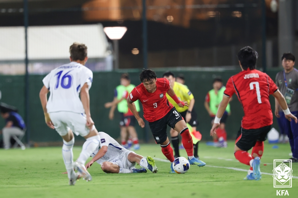 2026 아시아축구연맹(AFC) U17 아시안컵 8강 우즈베키스탄전 경기 모습. /사진=대한축구협회 제공