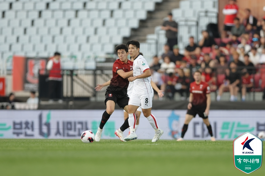 김상준(왼쪽)과 김승호. /사진=한국프로축구연맹 제공