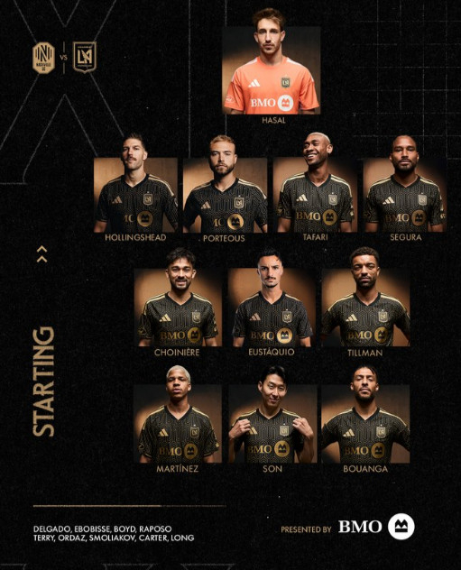 4-3-3 포메이션을 가동한 LAFC. /사진=LAFC 공식 SNS 갈무리