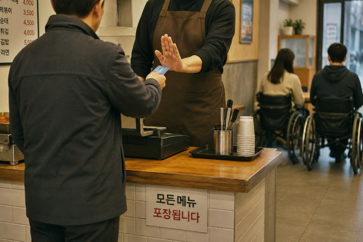 식당에서 만난 중증 장애 남매의 식사비를 대신 계산하려던 한 남성 요구를 거절한 사장 사연이 화제다. 기사 이해를 돕기 위해 AI(인공지능)가 생성한 이미지./사진=챗GPT