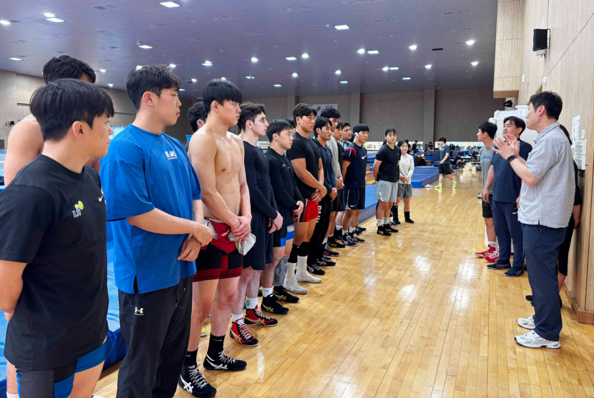 레슬링 훈련 모습. /사진=대한체육회 제공