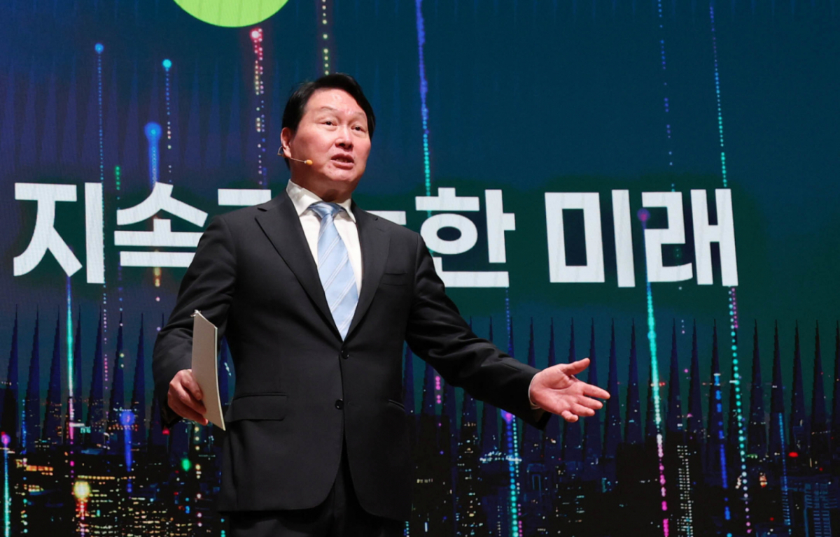최태원 대한상공회의소 회장이 20일 오후 서울 중구 대한상의회관에서 열린 '2026 ERT 멤버스데이'에서 기조연설을 하고 있다. /사진 제공=대한상공회의소