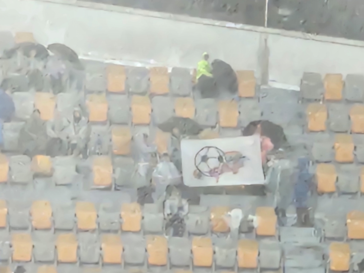 내고향 여자축구단 엠블럼을 프린팅해서 들고 있는 관중들. /사진=박건도 기자