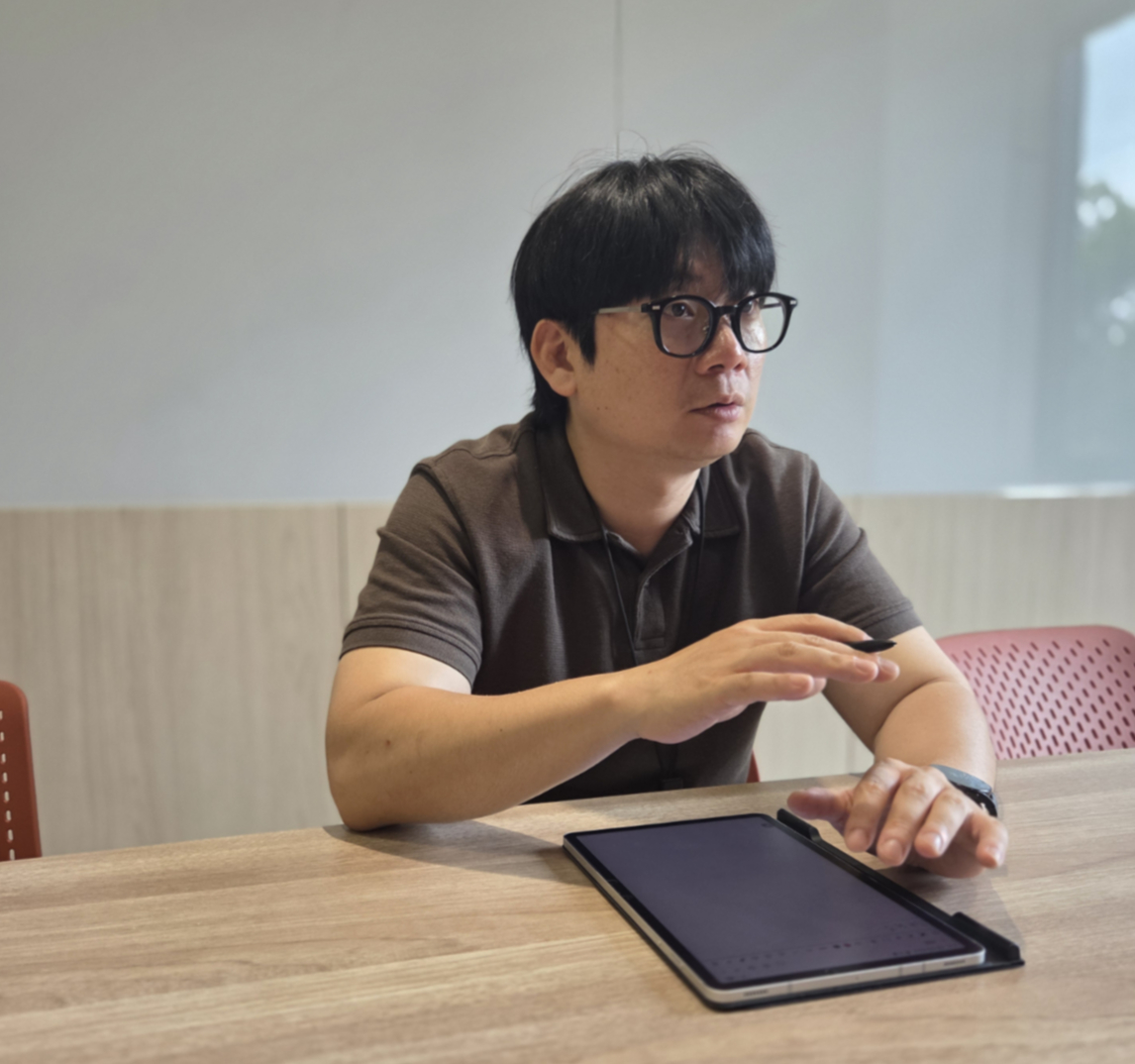 최인욱 두산에너빌리티 윈드파워센터(WPC) 센터장이 머니투데이와의 인터뷰를 진행하고 있다/사진제공=두산에너빌리티