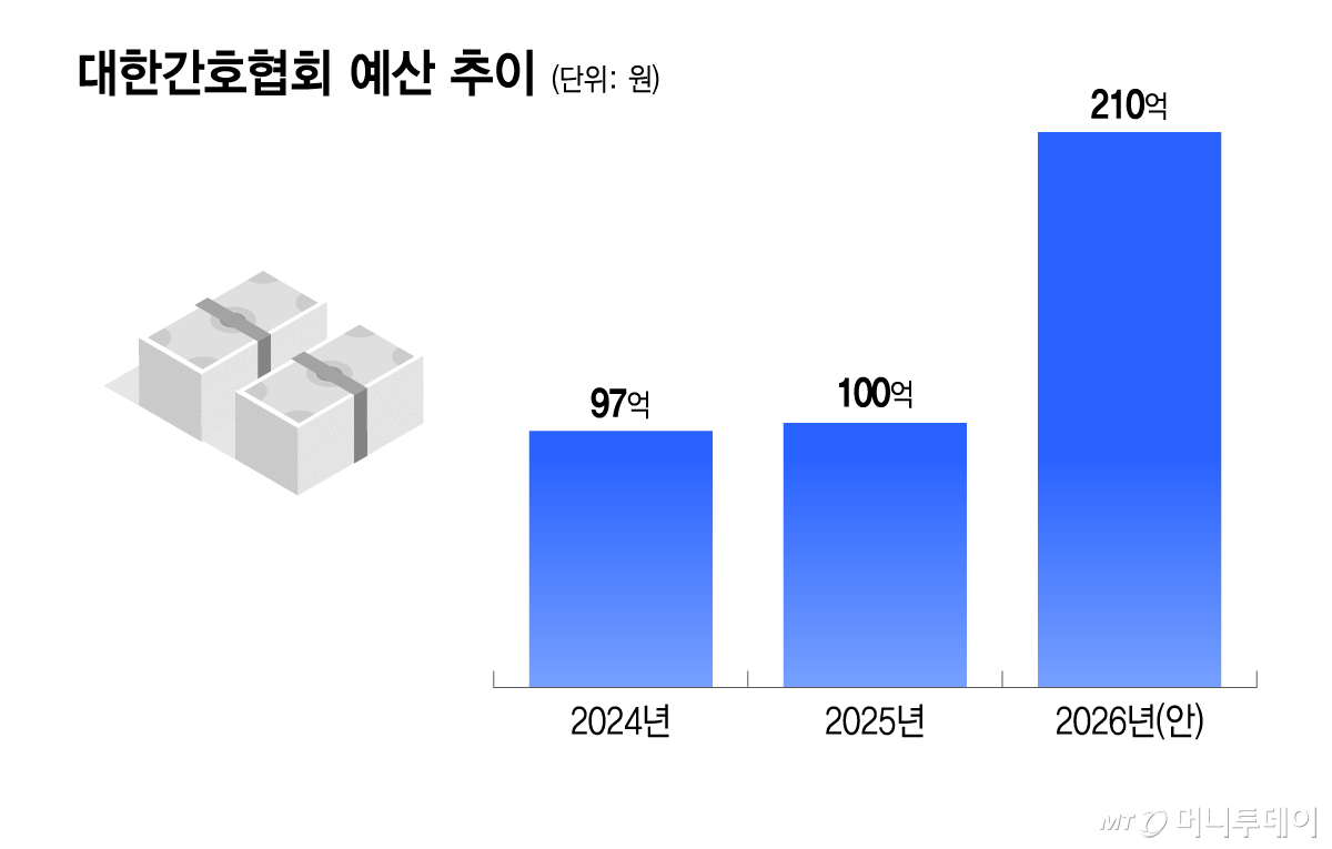 대한간호협회 예산 추이/그래픽=이지혜