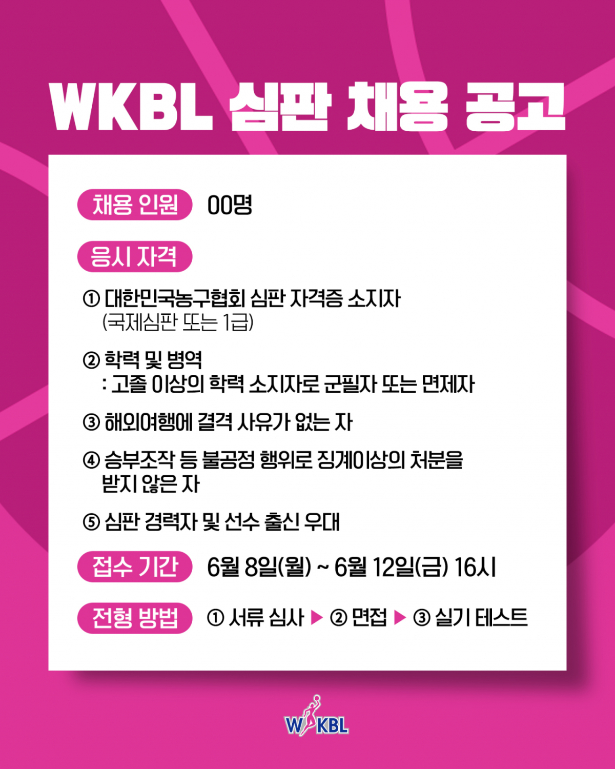 WKBL 심판 공개채용. /사진=WKBL 제공