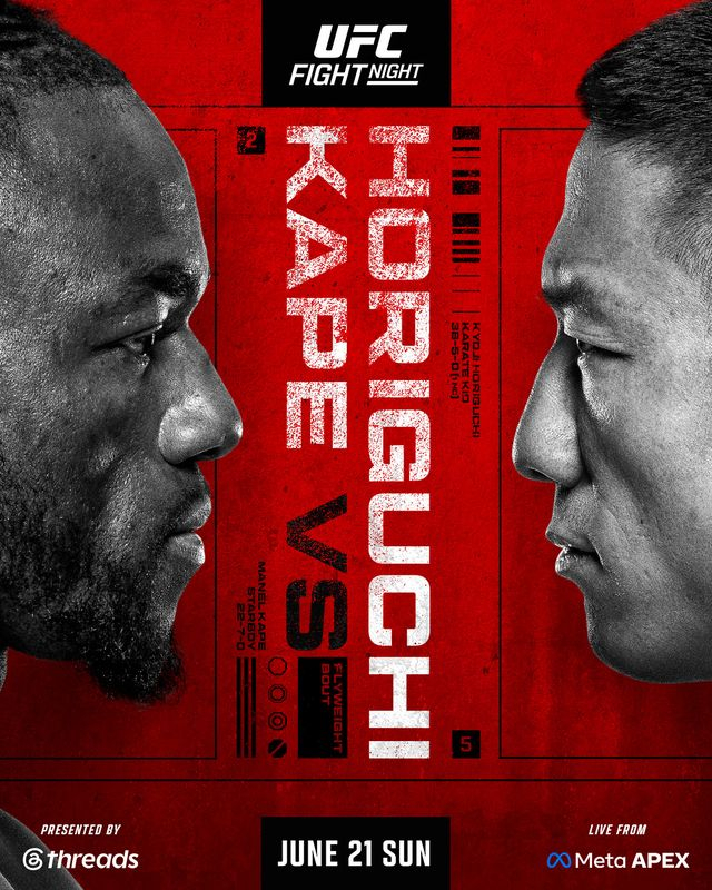 호리구치vs캅 매치 포스터. /사진=UFC 제공