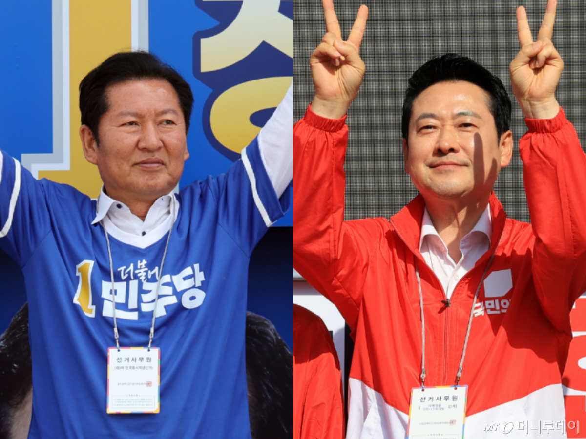 정청래 더불어민주당 대표(왼쪽)와 장동혁 국민의힘 대표(오른쪽)/사진=뉴스1