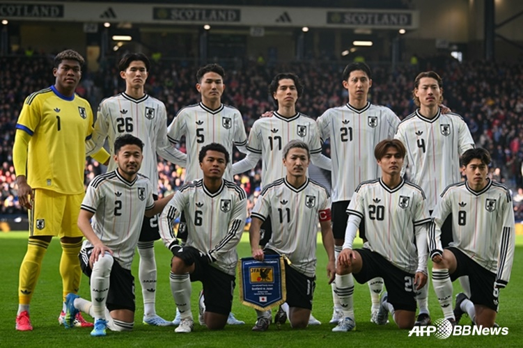 일본 축구대표팀. /AFPBBNews=뉴스1