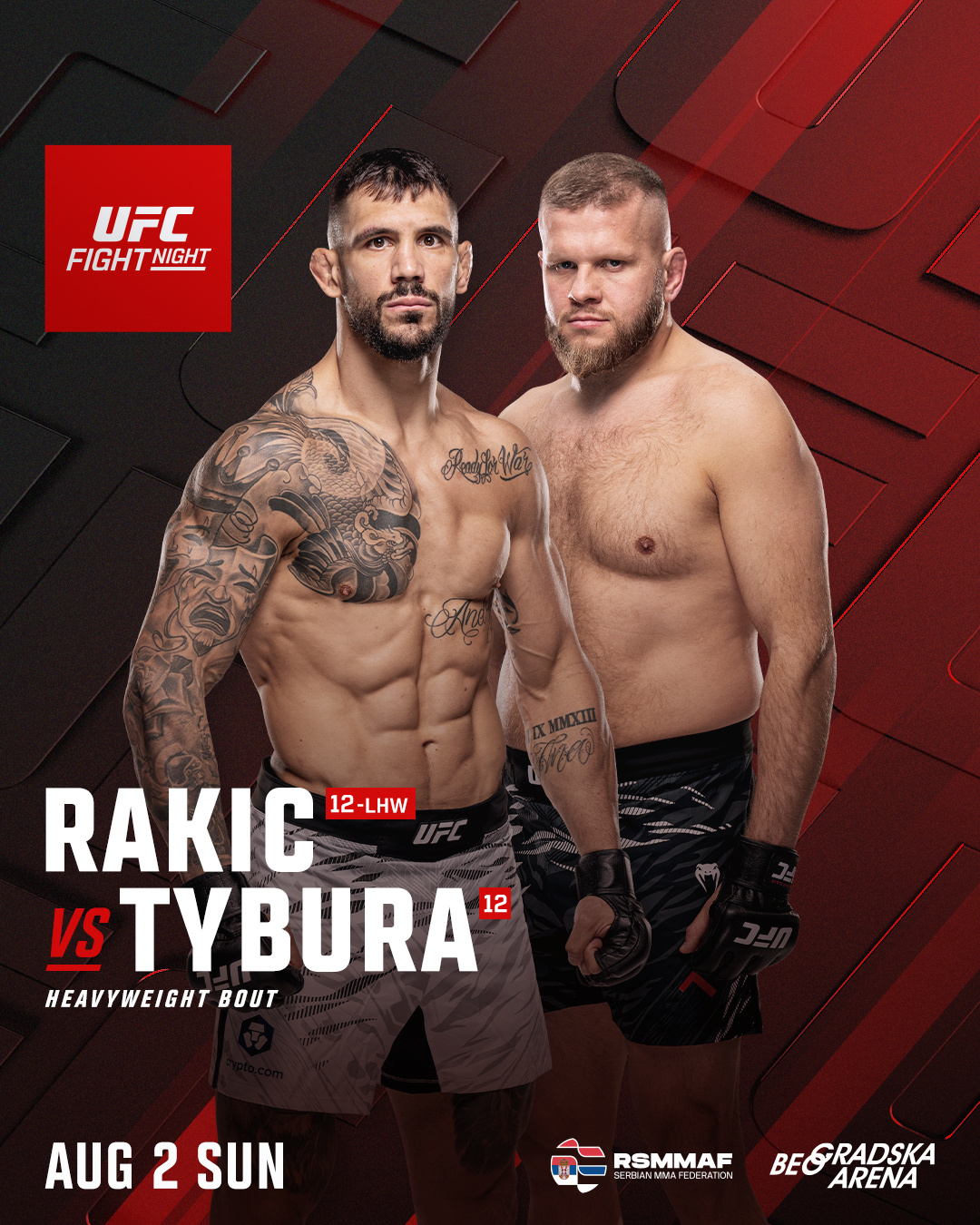 라키치 티부라 매치 포스터. /사진=UFC 공식 제공