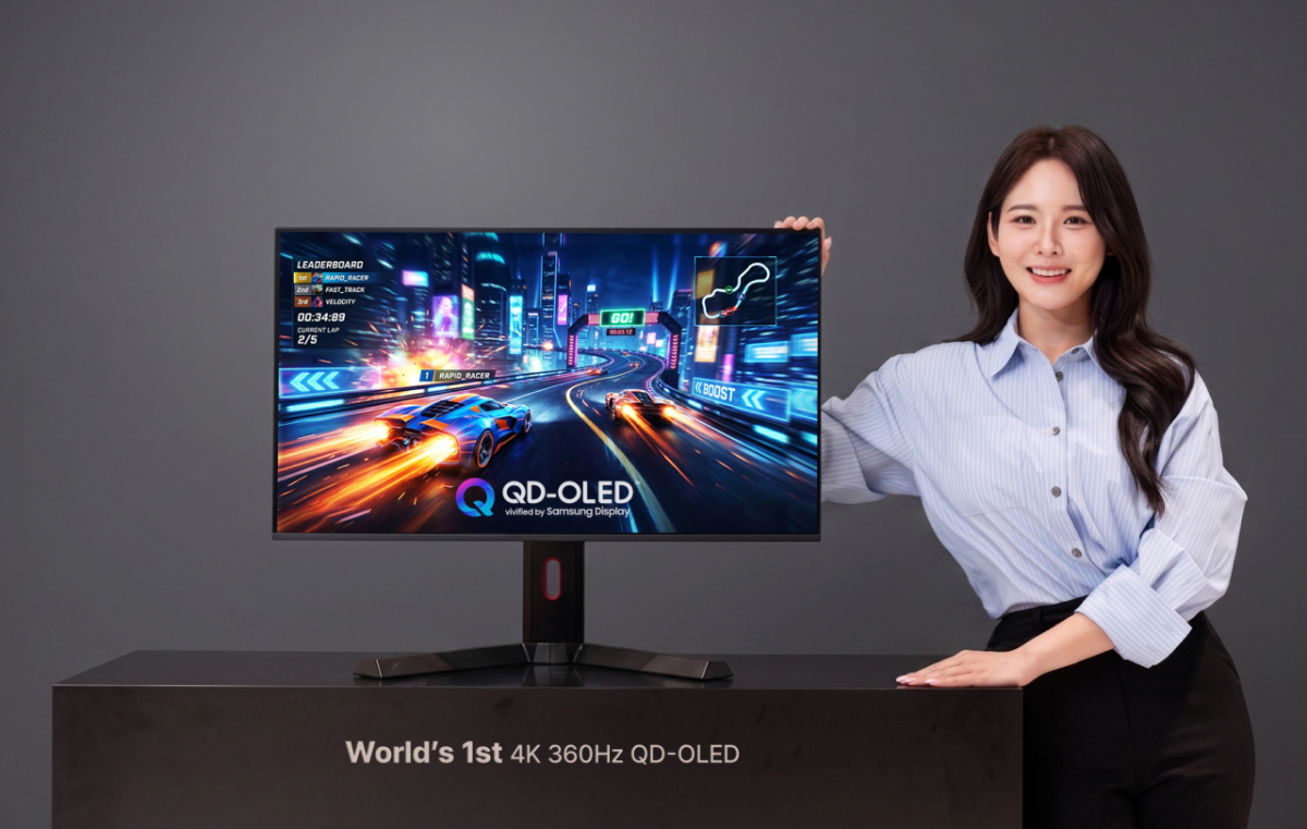 삼성디스플레이가 세계 최초로 4K 360Hz 모니터용 QD-OLED를 개발, 'COMPUTEX 2026'에서 처음으로 공개한다/사진제공=삼성디스플레이