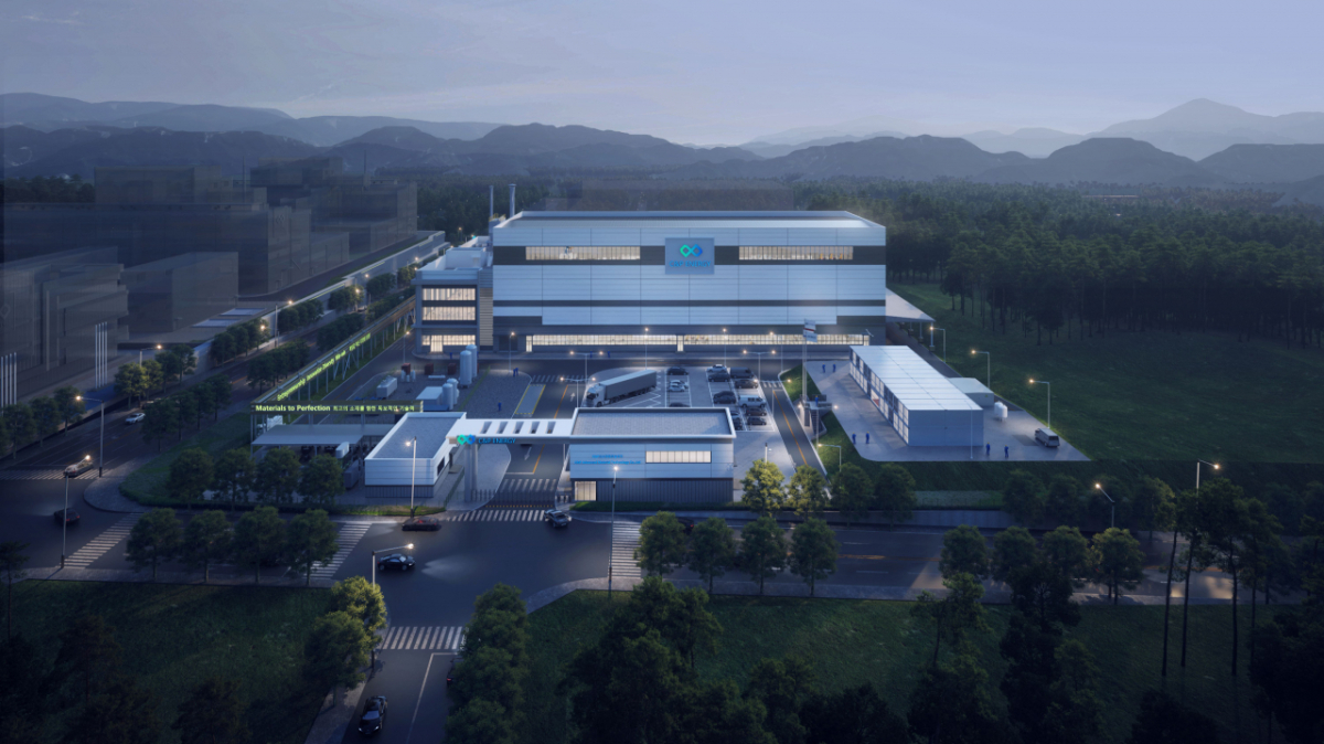 포스코퓨처엠의 합작사 씨앤피신소재테크놀로지가 포항 영일만 4산단에 건설하는 LFP 양극재 공장 조감도. /사진= 포스코퓨처엠