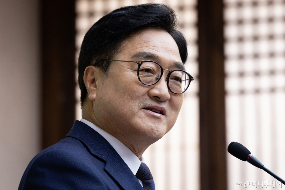 (서울=뉴스1) 유승관 기자 = 우원식 국회의장이 28일 서울 여의도 국회에서 퇴임 기자회견을 하고 있다. 2026.5.28/뉴스1 Copyright © 뉴스1. All rights reserved. 무단 전재 및 재배포, AI학습 이용 금지. /사진=(서울=뉴스1) 유승관 기자