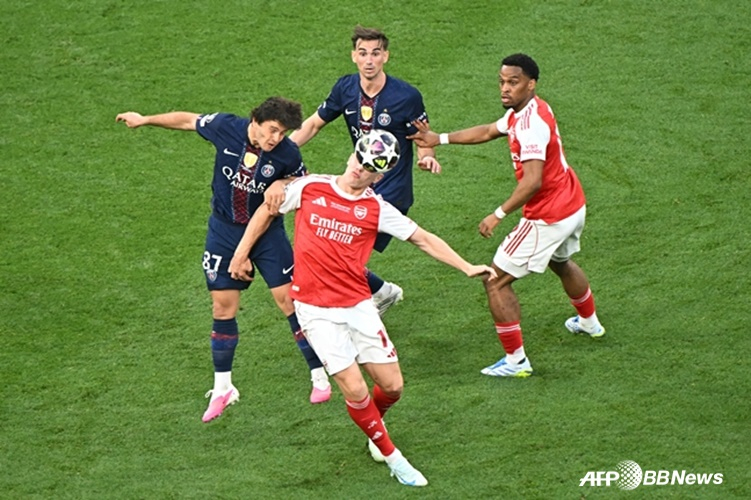 PSG-아스널 경기 장면. /AFPBBNews=뉴스1