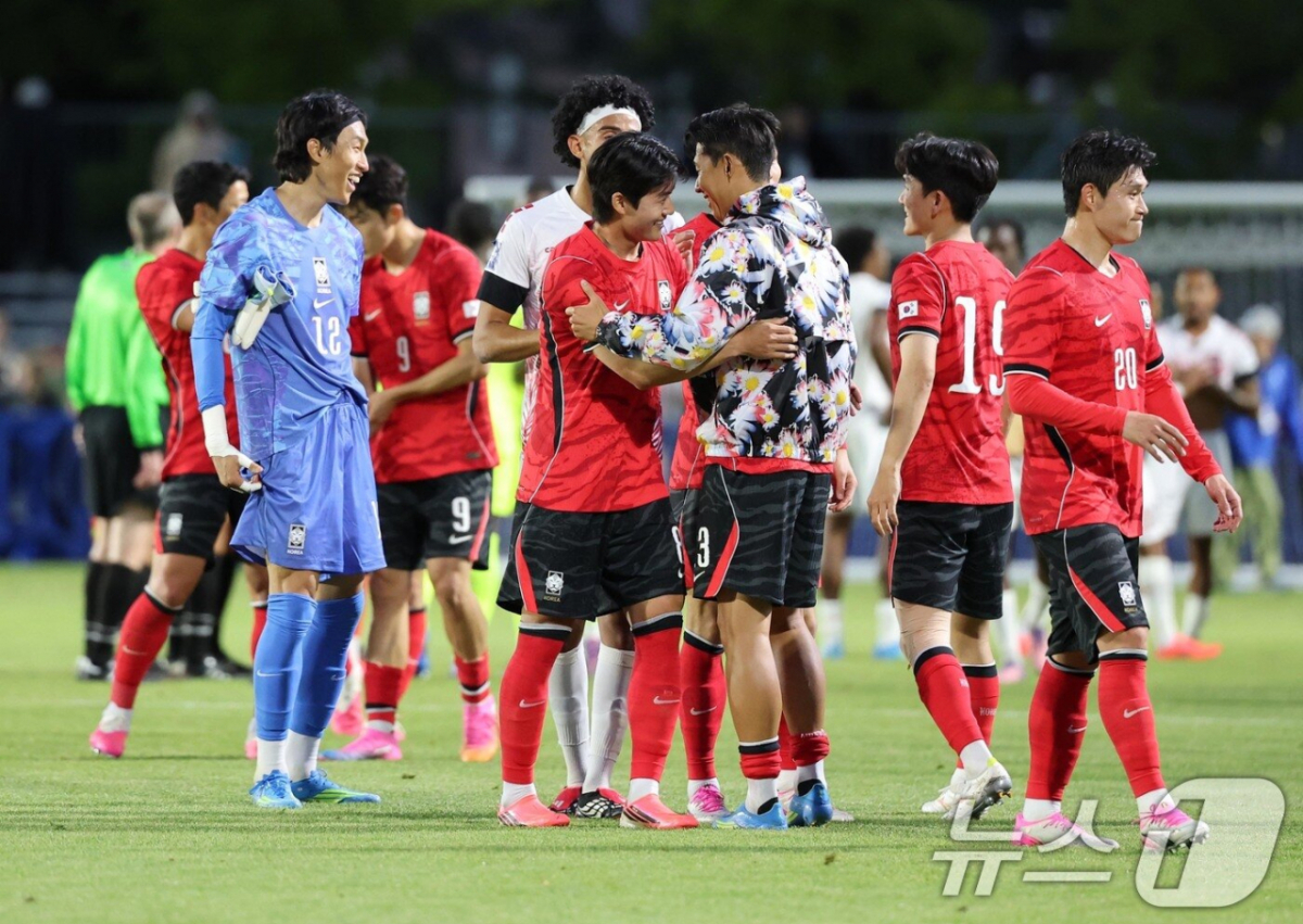 31일(한국시간) 미국 유타주 프로보의 브리검영대 사우스필드에서 열린 트리니다드토바고와 평가전 경기 후. /사진=뉴스1
