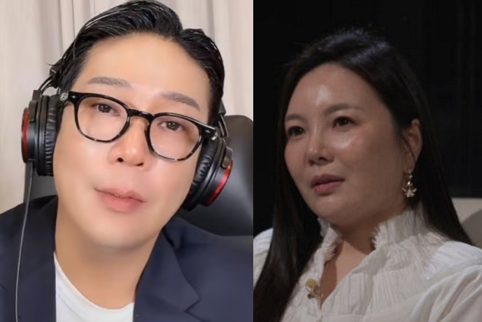 가수 MC몽이 지난달 18일 진행한 틱톡 라이브 방송에서 불법도박 의혹을 강하게 부인하는 모습(왼쪽). 차가원 피아크그룹 회장(오른쪽) /사진=온라인 커뮤니티, MBC 'PD수첩'