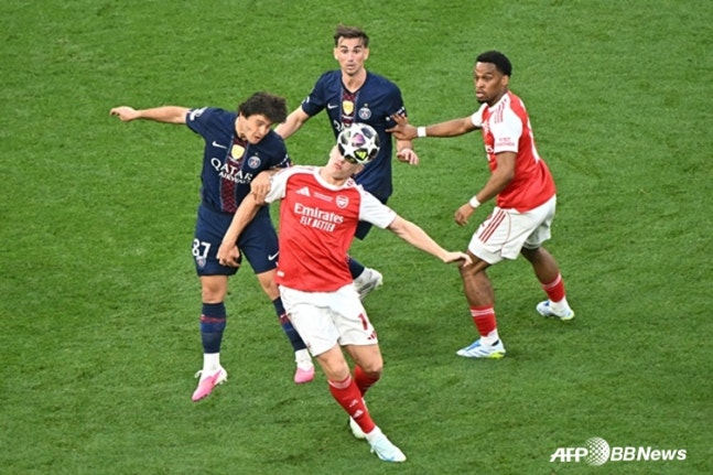 PSG-아스널 경기 장면. /AFPBBNews=뉴스1