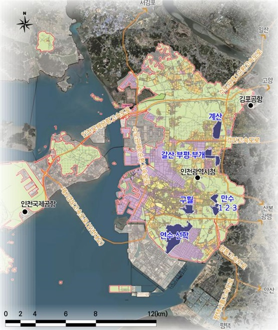 인천시노후계획도시 사업지구 현황./사진제공=인천시