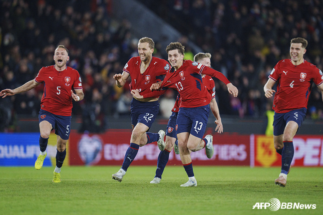 체코 축구대표팀. /AFPBBNews=뉴스1