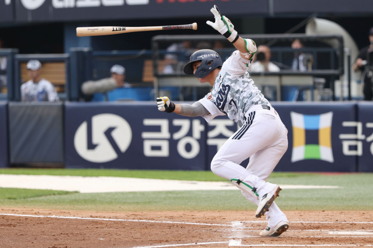 3일 두산 베어스 박찬호의 타격 모습. /사진=두산 베어스 제공