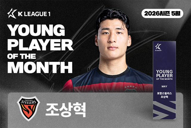 이달의 영플레이어상을 수상한 조상혁. /사진=한국프로축구연맹 제공