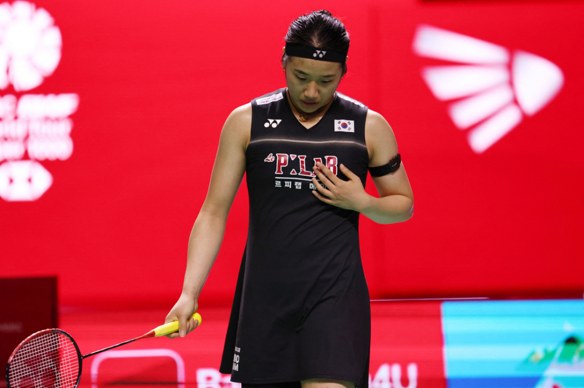 7일 인도네시아 자카르타에서 열린 2026 세계배드민턴연맹(BWF) 월드투어 슈퍼1000 인도네시아 오픈 결승에서 야마구치 아카네와 경기하고 있는 안세영. /로이터=뉴스1