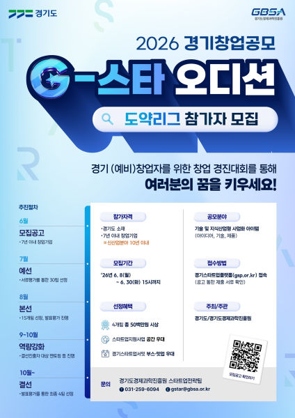 경기도 창업공모전 포스터./사진제공=경기도