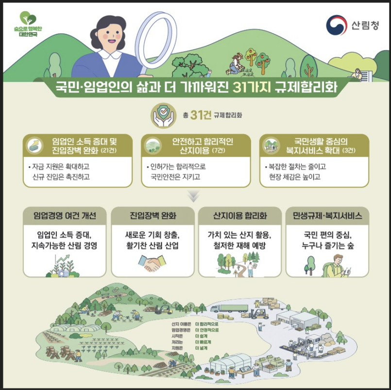 산림분야 규제합리화 인포그래픽./사진제공=산림청