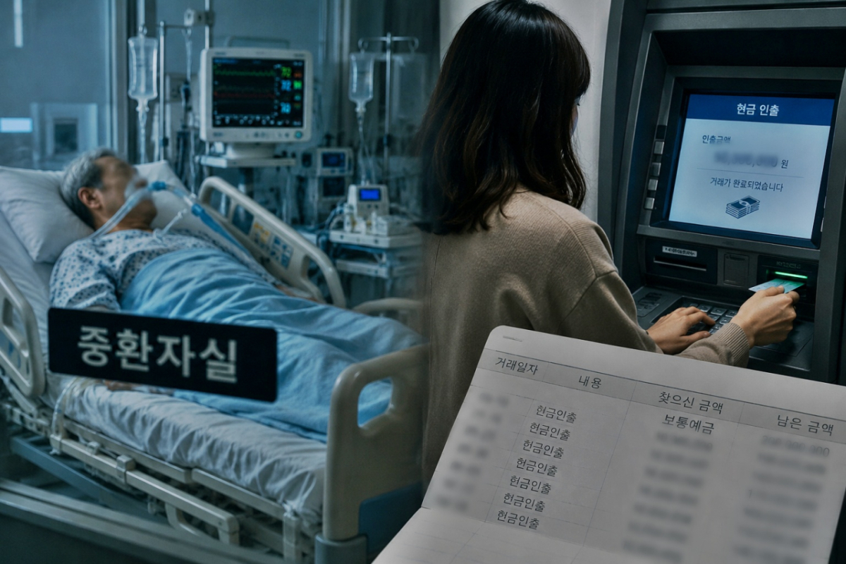 중환자실에 입원해 의식 없던 아버지 계좌에서 거액을 인출해 쓴 새어머니가 증여를 주장한다면 어떻게 대응해야 할까. 기사 이해를 돕기 위해 AI(인공지능)가 생성한 이미지./사진=챗GPT
