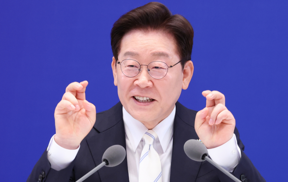 이재명 대통령이 지난 8일 청와대 영빈관에서 열린 취임 1주년 기자회견에서 발언하고 있다. /사진=뉴스1
