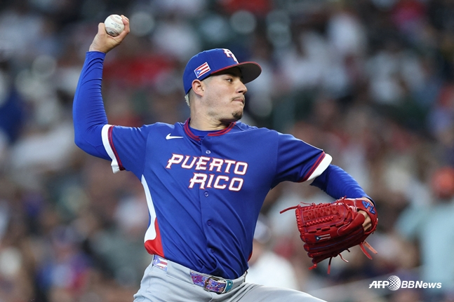 2026 WBC에서 푸에르토리코 대표팀 유니폼을 입고 활약한 약셀 리오스. /AFPBBNews=뉴스1