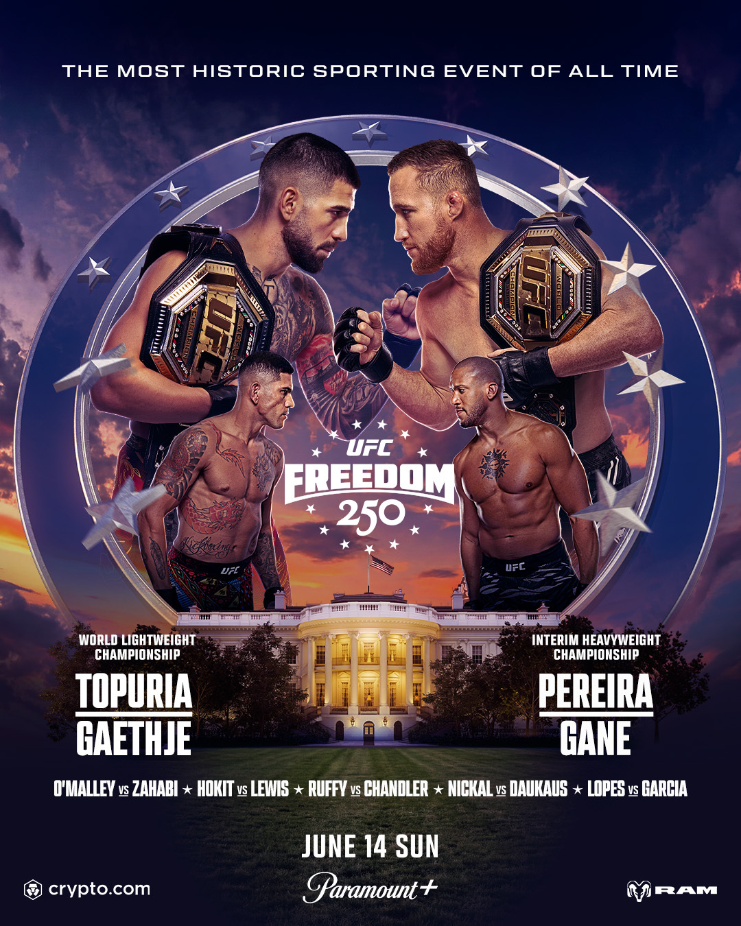 UFC 프리덤 250 포스터. /사진=UFC 제공