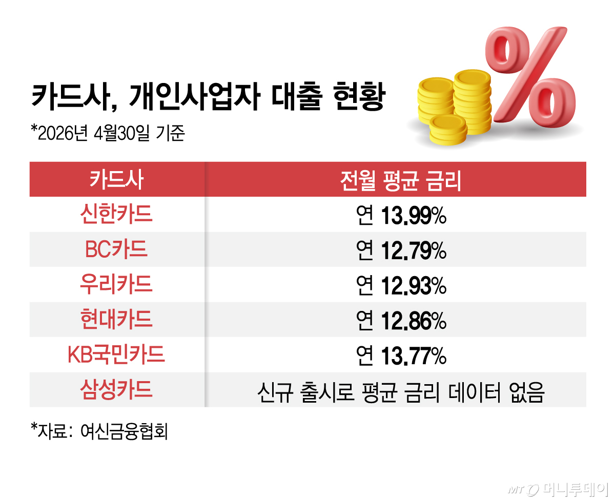 카드사, 개인사업자 대출 현황/그래픽=김지영
