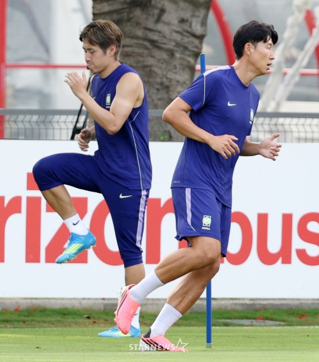 이강인(왼쪽)과 손흥민. /사진=김진경 대기자
