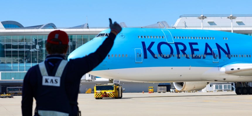 지난해 9월10일 대한항공 B747-8i 전세기가 인천국제공항에서 이륙을 준비하고 있다./사진=뉴시스