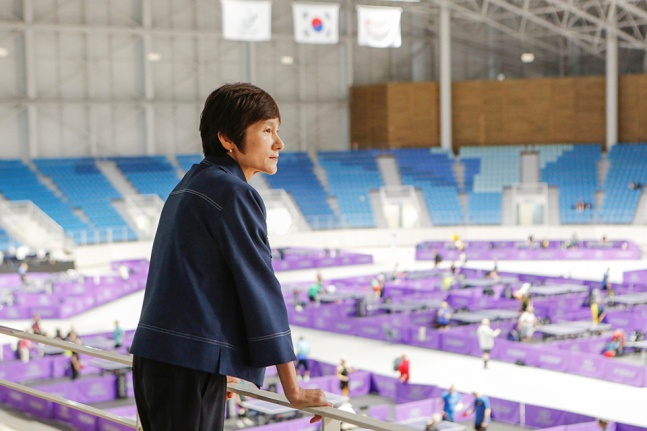 현정화 강릉세계마스터즈탁구선수권대회 집행위원장. /사진=대한탁구협회 제공