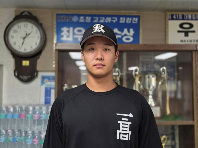 광주일고 박찬민이 최근 광주일고에서 스타뉴스와 만나 인터뷰했다. /사진=김동윤 기자