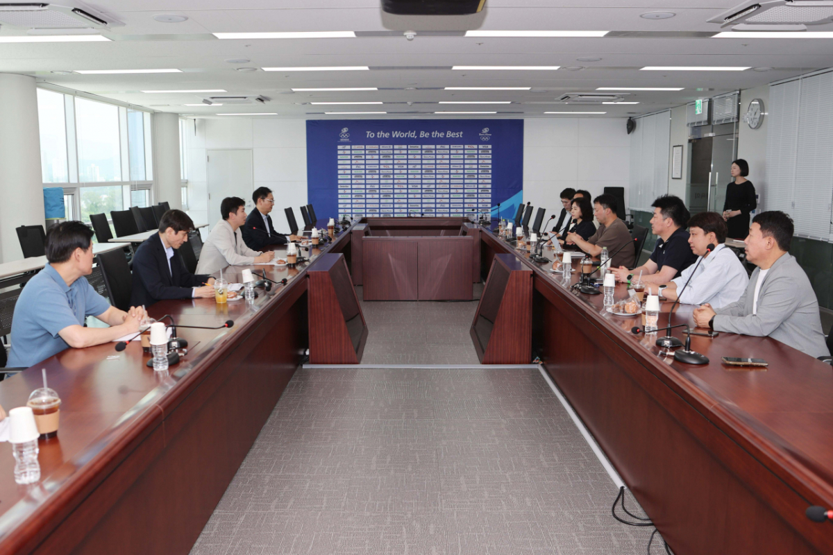 대한체육회장-경기단체연합회 간담회 모습. /사진=대한체육회 제공