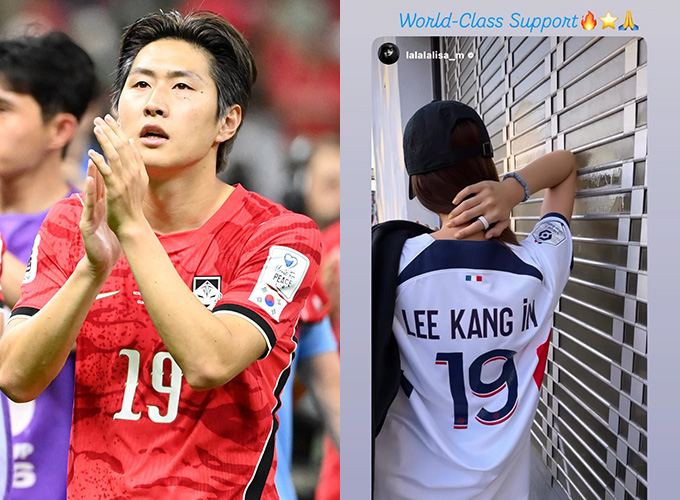 축구 국가대표 이강인(25)이 그룹 블랙핑크 리사(29)의 응원에 화답했다. /사진=머니투데이 DB, 이강인 인스타그램