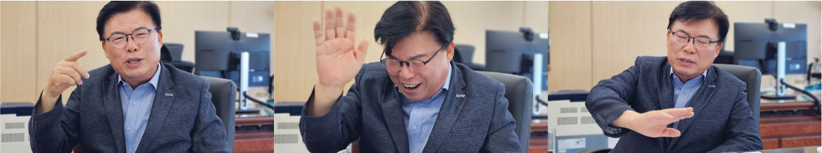 이석형 원장은 인터뷰 내내 때론 유쾌한, 때론 진지한 표정을 지으며 한국농업기술진흥원의 농산업 미래비전과 농업혁신 방안을 설명했다. /사진= 정혁수 기자