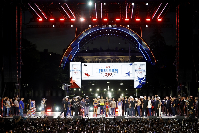 백악관에 마련된 특설 경기장. /사진=UFC
