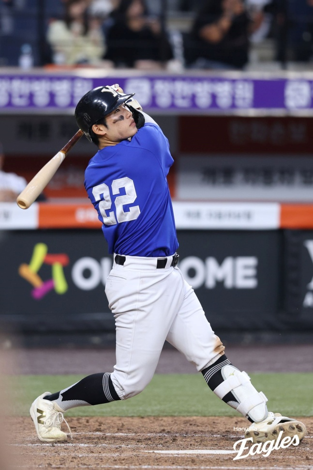 연세대 김동주가 8일 대전 한화생명볼파크에서 열린 제4회 한화이글스배 고교-대학 올스타전에 나섰다. /사진=한화 이글스 제공
