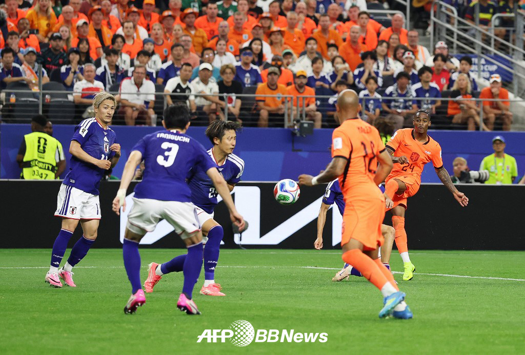 15일 미국 댈러스 스타디움에서 열린 네덜란드와 일본의 2026 FIFA 북중미 월드컵 조별리그 F조 1차전 경기 모습. /AFPBBNews=뉴스1
