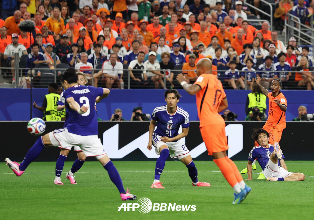 15일 미국 댈러스 스타디움에서 열린 네덜란드와 일본의 2026 FIFA 북중미 월드컵 조별리그 F조 1차전 경기 모습. /AFPBBNews=뉴스1