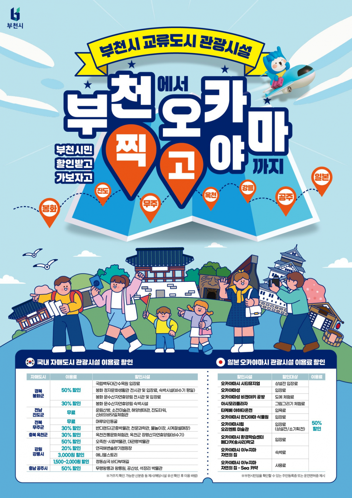 부천시 교류도시 관광할인 확대 인포그래픽./사진제공=부천시