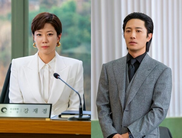 전혜진(왼쪽), 진구 / 사진=SLL, 코퍼스코리아